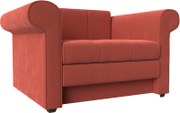 Кресло-кровать Лига Диванов Берли / 110341 (микровельвет коралловый) - 