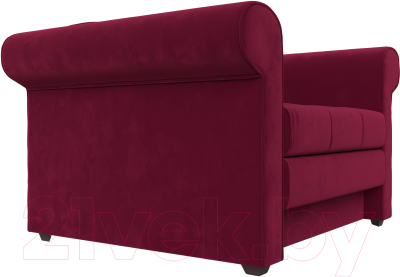 Кресло-кровать Лига Диванов Берли / 110343 (микровельвет бордовый)