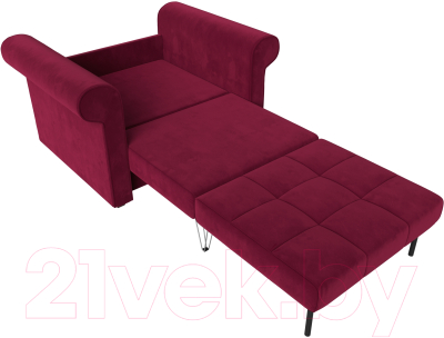 Кресло-кровать Лига Диванов Берли / 110343 (микровельвет бордовый)