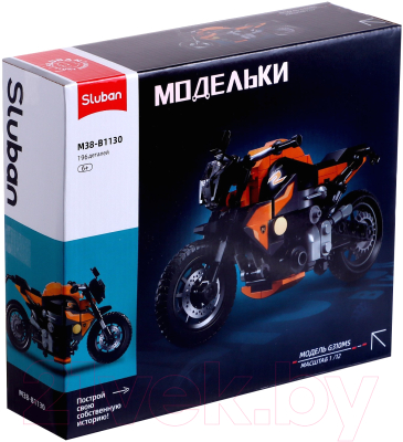 Изображение товара Конструктор инерционный Sluban Модельки. Спортбайк / M38-B1130 (196эл)