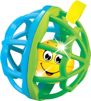 Развивающая игрушка Азбукварик Мячик. Хохотуша / 4630027292742 (голубой/зеленый) - 
