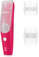 Машинка для стрижки волос Kitfort KT-3144-1 детская (белый/малиновый) - 
