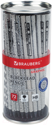 Набор простых карандашей Brauberg Graphic / 880758 (72шт)
