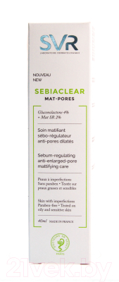 Гель для лица SVR Уход Sebiaclear Mat+Pores (40мл)