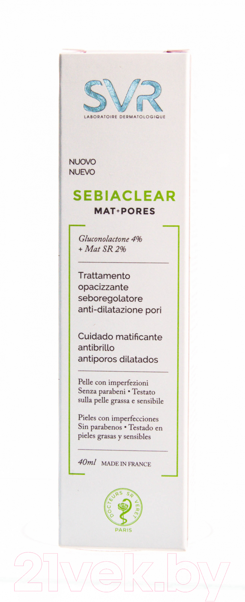 Гель для лица SVR Уход Sebiaclear Mat+Pores