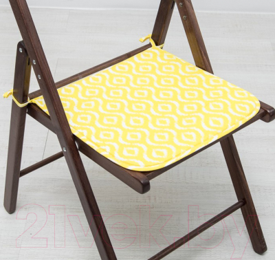 Подушка на стул Этель Серпента / 3675248 (желтый) - Стул в комплект не входит