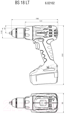 Профессиональная дрель-шуруповерт Metabo BS 18 LT (602102890)