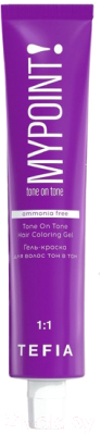 Гель-краска для волос Tefia Mypoint Tone On Tone 0/00 (60мл, бесцветный)