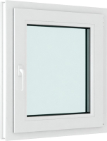 Окно ПВХ Rehau Futuruss Одностворчатое Поворотно-откидное правое 2 стекла (700x700x60) - 