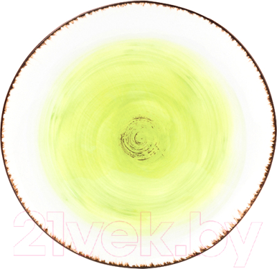 Тарелка закусочная (десертная) Elan Gallery Кантри / 760064 (зеленый)