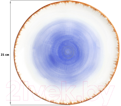 Тарелка столовая обеденная Elan Gallery Кантри / 760134 (фиолетовый)
