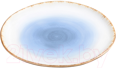 Тарелка столовая обеденная Elan Gallery Кантри / 760146 (небесно-голубой)