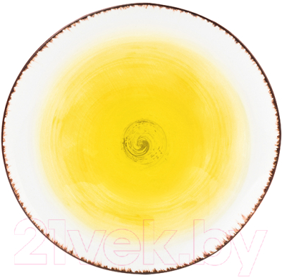 Тарелка столовая обеденная Elan Gallery Кантри / 760158 (желтый)