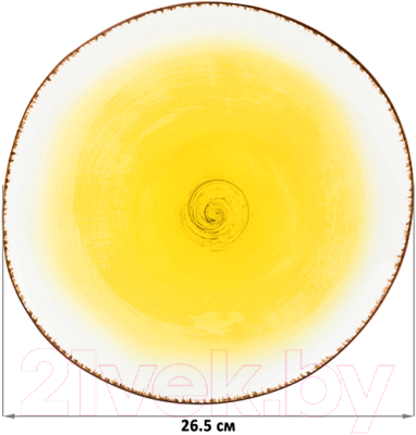 Тарелка столовая обеденная Elan Gallery Кантри / 760159 (желтый)