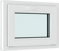 Окно ПВХ Rehau Futuruss Фрамужное открывание 2 стекла (400x800x60) - 