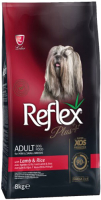 Сухой корм для собак Reflex Plus Для мини и мелких пород с ягненком (8кг) - 