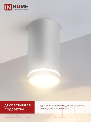 Точечный светильник INhome НПБ Цилиндр-GU10-NL-WH / 4690612046518