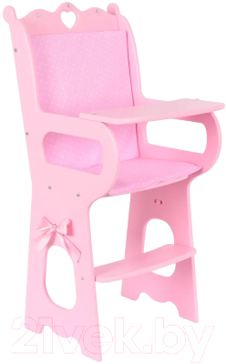 Аксессуар для куклы Leader Toys Diamond Princess Стульчик для кормления / 72119 (розовый)