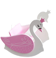 Аксессуар для куклы Leader Toys Shining Crown Стульчик для кормления Изящный лебедь / 71220 (розовый) - 