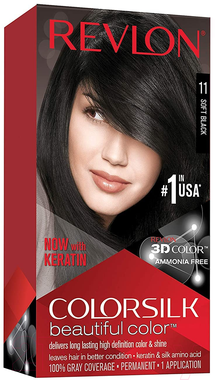 Крем-краска для волос Revlon Professional Colorsilk 11 (130мл, мягкий черный)