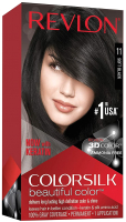 Крем-краска для волос Revlon Professional Colorsilk 11 (130мл, мягкий черный) - 