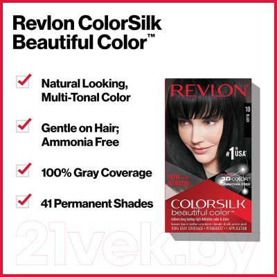 Крем-краска для волос Revlon Professional Colorsilk 11 (130мл, мягкий черный)