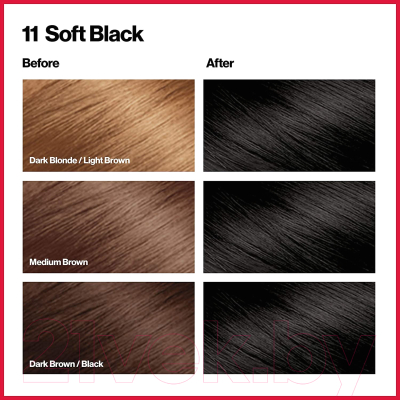 Изображение товара Крем-краска для волос Revlon Professional Colorsilk 11 (130мл, мягкий черный)