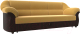 Диван Лига Диванов Карнелла / 109551 (микровельвет желтый/экокожа коричневый) - 
