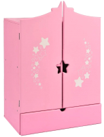 Аксессуар для куклы Leader Toys Diamond Star Шкаф c дизайнерским звездным принтом / 74219 (розовый) - 