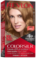 Крем-краска для волос Revlon Professional Colorsilk 57 (130мл, очень светлый золотой коричневый) - 