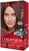 Крем-краска для волос Revlon Professional Colorsilk 27 (130мл, насыщенный каштановый) - 