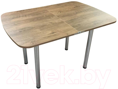 Обеденный стол Анмикс Раскладной ИП 01-440000 (ЛДСП, дуб канзас/металлические опоры)