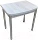 Обеденный стол Анмикс Раскладной ИП 01-440000 (ЛДСП, дуб монтерей/металлические опоры) - 