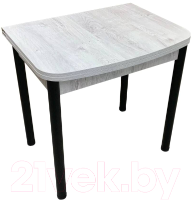 Обеденный стол Анмикс Раскладной ИП 01-440000 (ЛДСП, дуб монтерей/черные опоры)