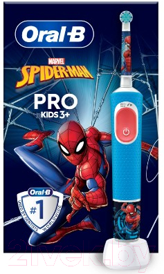 Электрическая зубная щетка Oral-B Vitality PRO Kids Spiderman (с чехлом)