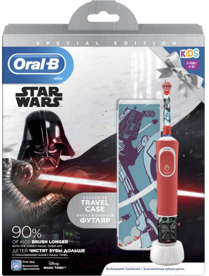 Электрическая зубная щетка Oral-B Vitality D100 Kids Star Wars (с чехолом)
