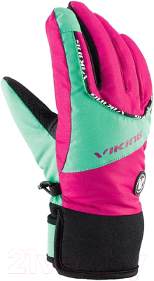 Перчатки лыжные VikinG Fin / 120/19/9753-0046 (р.4, розовый)