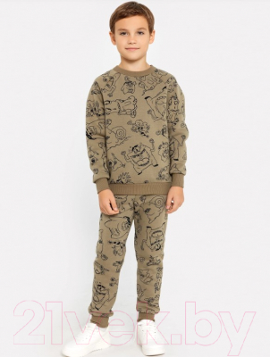 Комплект детской одежды Mark Formelle 393307 (р.116-60-54, монстры на хаки)