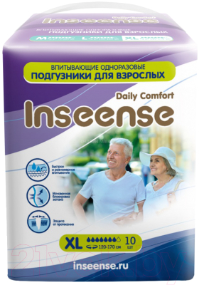 Подгузники для взрослых Inseense XL (10шт)