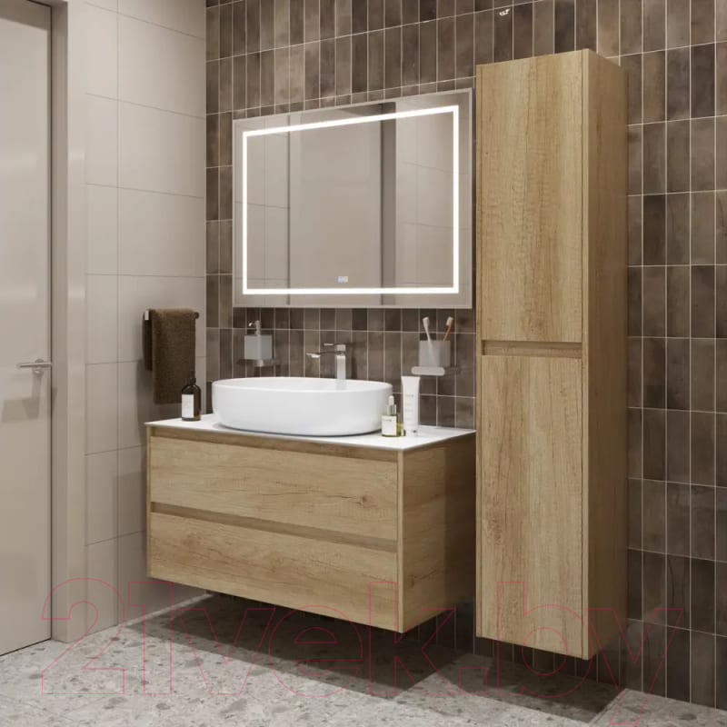 Тумба с умывальником BelBagno Kraft 100 / KRAFT100RNN-KEPBO-1084-SET