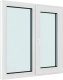 Окно ПВХ Rehau Futuruss Двухстворчатое Поворотно-откидное правое 3 стекла (1500x1500x70) - 