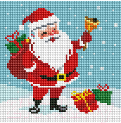 Набор алмазной вышивки РЫЖИЙ КОТ Санта Клаус с подарками / НД-5849