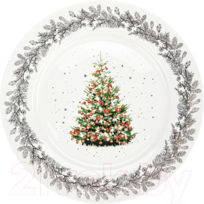 Тарелка столовая обеденная Fissman Christmas 14012