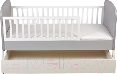 Детская кроватка Polini Kids Mirum 2010 c ящиком / 0003150-151 (серый/белый)