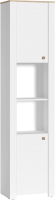 Шкаф-пенал Mobi Джастин 16.306 (белый PE шагрень/дуб белый Exclusive OW D4430) - 
