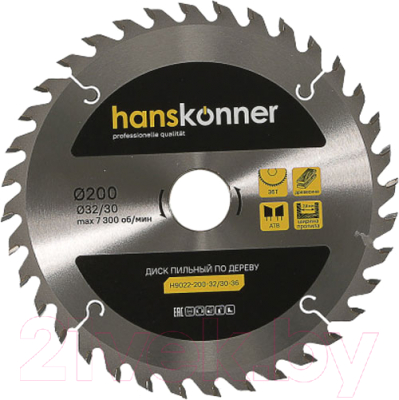 Пильный диск Hanskonner H9022-200-32/30-36
