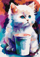 Картина по номерам Red Panda Акварельный котик p54977 - 