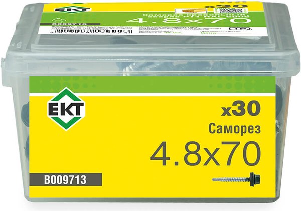 Саморез ЕКТ Кровельный 4.8x70/ B009713 (30шт)