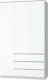 Шкаф MLK Лори 3-х дверный с ящиками (дуб серый/белый) - 