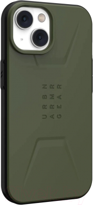 Чехол-накладка UAG Civilian с MagSafe для iPhone 13/14 (оливковый)
